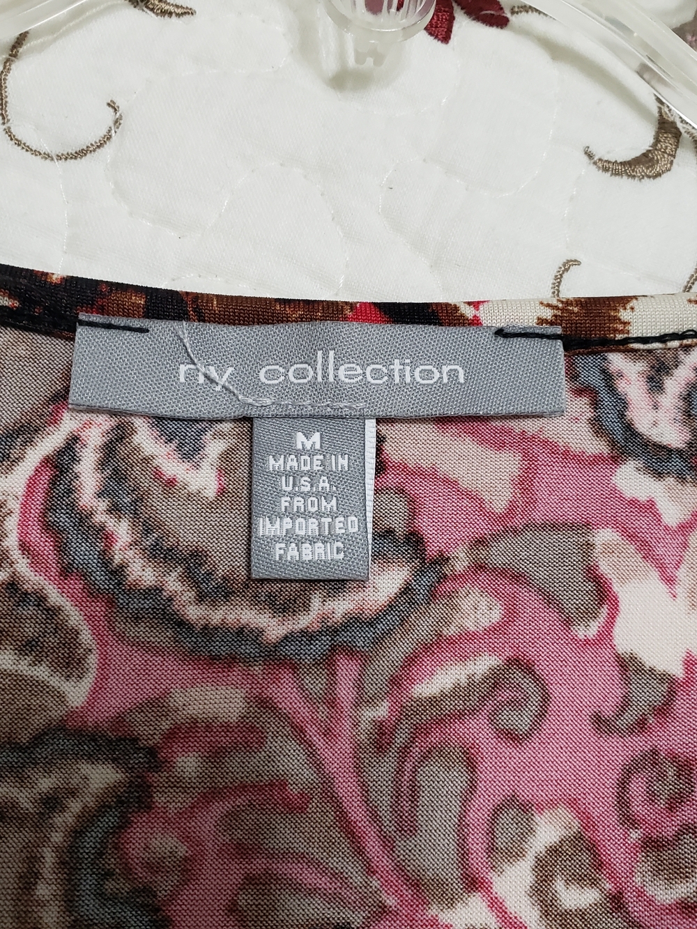 NY Collection Brown and Red Floral Paisley Maxi Dress - Picture 2 of 8